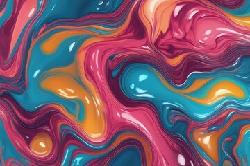 Fototapeta na wymiar paint splash liquid colors background abstract 3d wallpaper oil fluid bubble flow