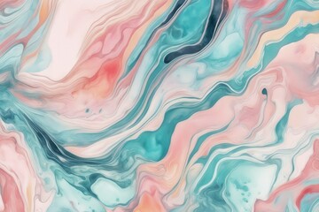 Fototapeta premium watercolor of pastel ink colors colorful marble background abstract paint slash pattern