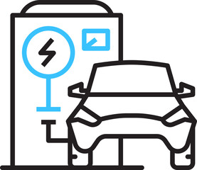 Electric Charging Station Icon
