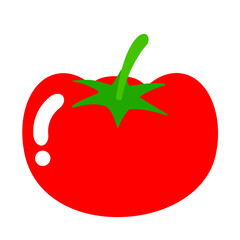 Red tomato illustration.