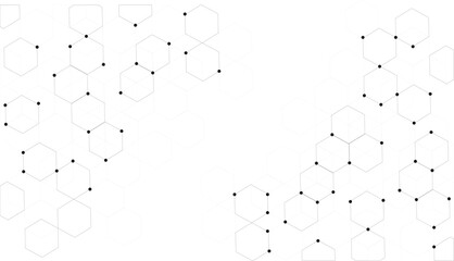 On the white background, there is a light-colored hexagonal pattern.