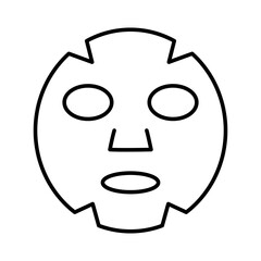 Simple facial mask icon. Beauty mask. Vector.