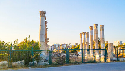Turkey, Adana - 09.13.2023 - Historical ruins next to the waterfront of the city. Abstract