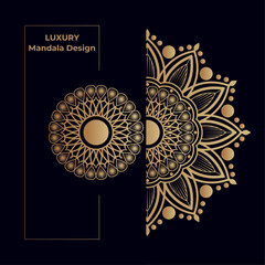 Golden Mandala Design Background For You