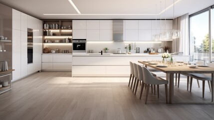 New kitchen in modern luxury home.