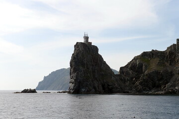 Fototapeta na wymiar Cape Elagina on Askold Island in Peter the Great Bay 