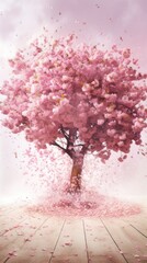 sacura tree with pink blossom