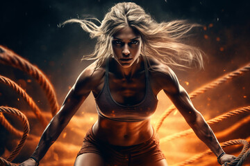 Obraz premium sport background powerful attractive mescals