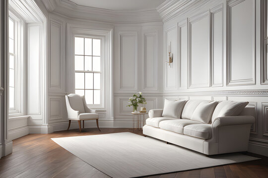 modern white living room