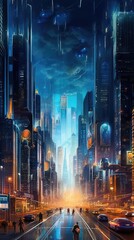 dynamic and futuristic city