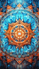 neon mandala background