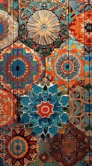 colorful mandala ornament background