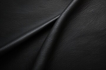 Fototapeta premium Elegant Black Background with Textured Fabric or Leather Corner