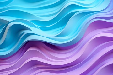 Cheerful 3D Textured Background: Layers of Colorful Paper in Turquoise Blue and Purple