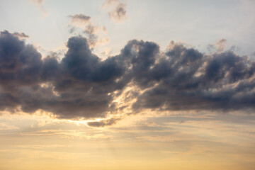 Clouds in the sky at sunset