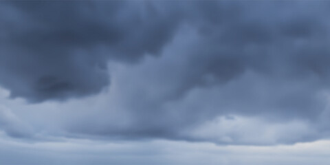 Dramatic autumn sky, stormy clouds in dark sky, vector background - obrazy, fototapety, plakaty