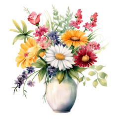 watercolor wildflower bouquet 