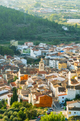 Fototapeta na wymiar anoramic landscape to Bolbaite town, Valencia (Spain)