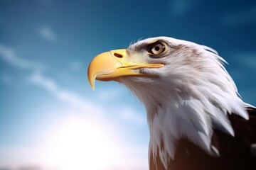 Eagle close up freedom concept, AI generated