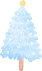 Blue Christmas Tree illustration. 