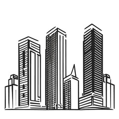 Obraz premium skyscrapers in black and white