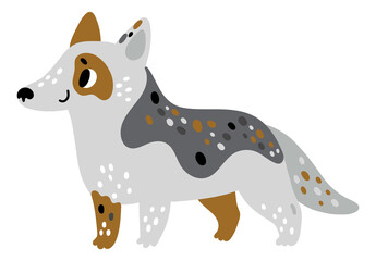 Cute corgi. Adorable dog character. Friendly pet