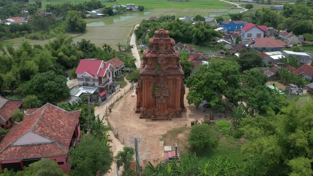 ancient Temple in Binh Dinh, Vietnam, cham tower Binh Lam Hindu temple ,indian god goddesses