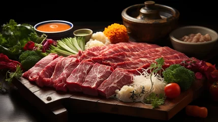 Fotobehang The most delicious shabu-shabu meat © Mas