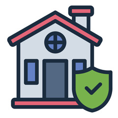 Home Insurance filled line icon