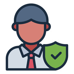 Insurance Agent filled line icon