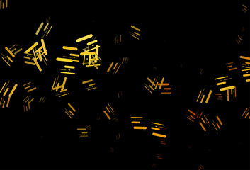 Dark yellow, orange vector backdrop with long lines.