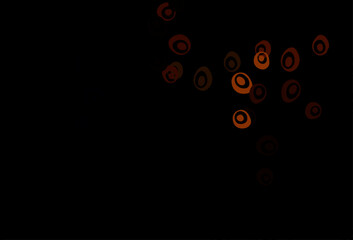 Dark Orange vector cover with spots.