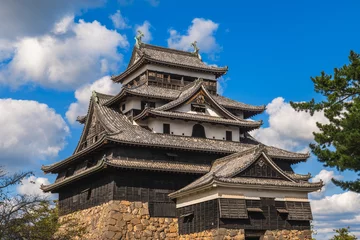 Raamstickers Main keep of Matsue castle located in Matsue city, Shimane, japan © Richie Chan
