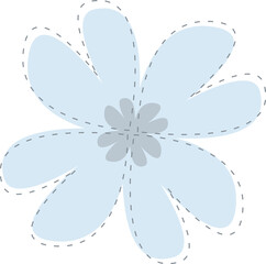 abstract blue flower