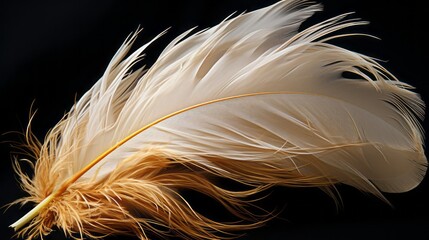 Bird feathers. Realistic feathers. 