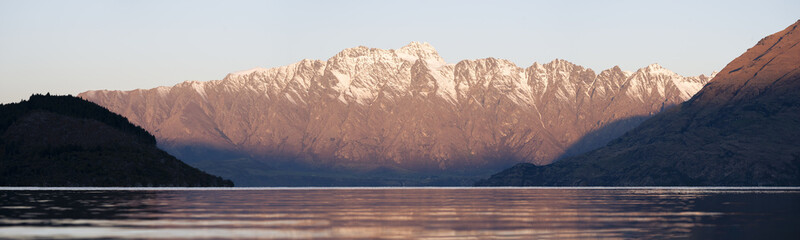 The Remarkable mountain range in Queenstown New Zealand at sunset