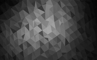 Dark Silver, Gray vector abstract mosaic background. Colorful illustration in abstract style with gradient. Template for your brand book.