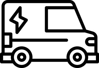 Electric van icon