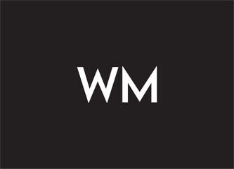 wm letter logo and monogram design - obrazy, fototapety, plakaty
