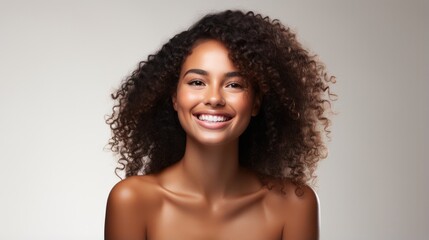 Portrait Of Beautiful Black Woman With Radiant Smile