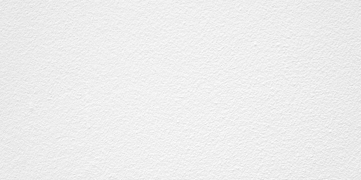 Wide image. White cement or concrete wall texture background. 