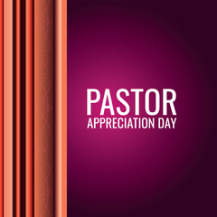 Pastor Appreciation Day . Design suitable for greeting card poster and banner