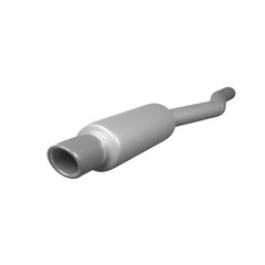 Exhaust for repair or maintenance. vehicle car parts garage and service concept. 3d render icon.