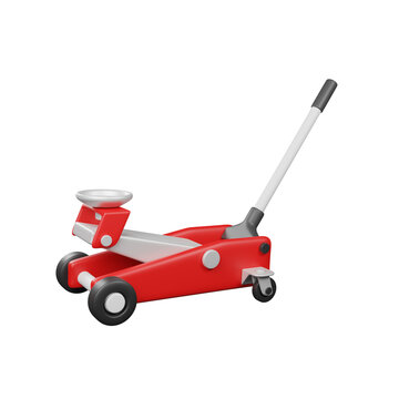 Car Jack for repair or maintenance. vehicle car parts garage and service concept. 3d render icon.