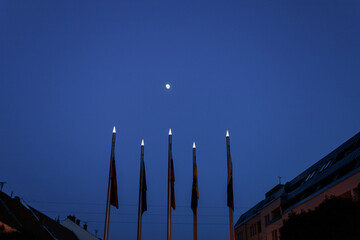 Old town in Europe, night shooting