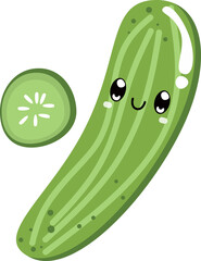 Set of cute vegetables