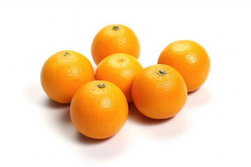 close up of a Orange Isolated on white background.
