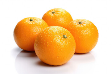 close up of a Orange Isolated on white background.