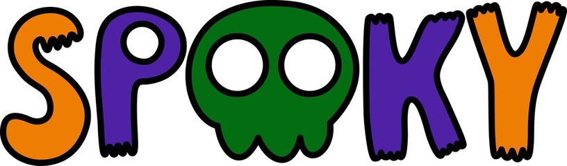 Naklejka premium Halloween lettering