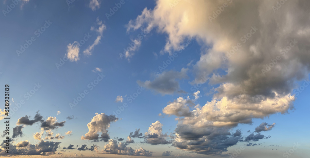 Wall mural blue sky with cloud. atmosphere cloudscape